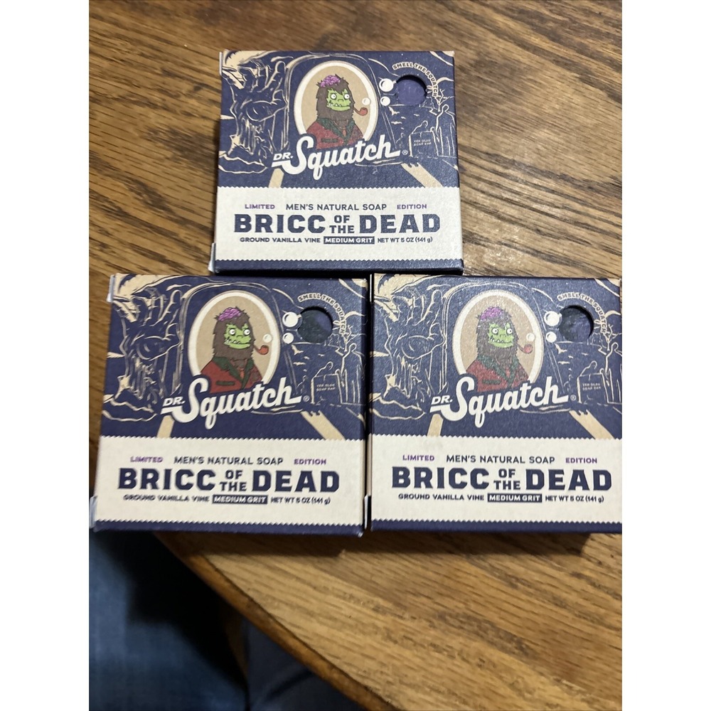 3 Boxes Dr. Squatch Limited Edition Soap - Bricc of the Dead